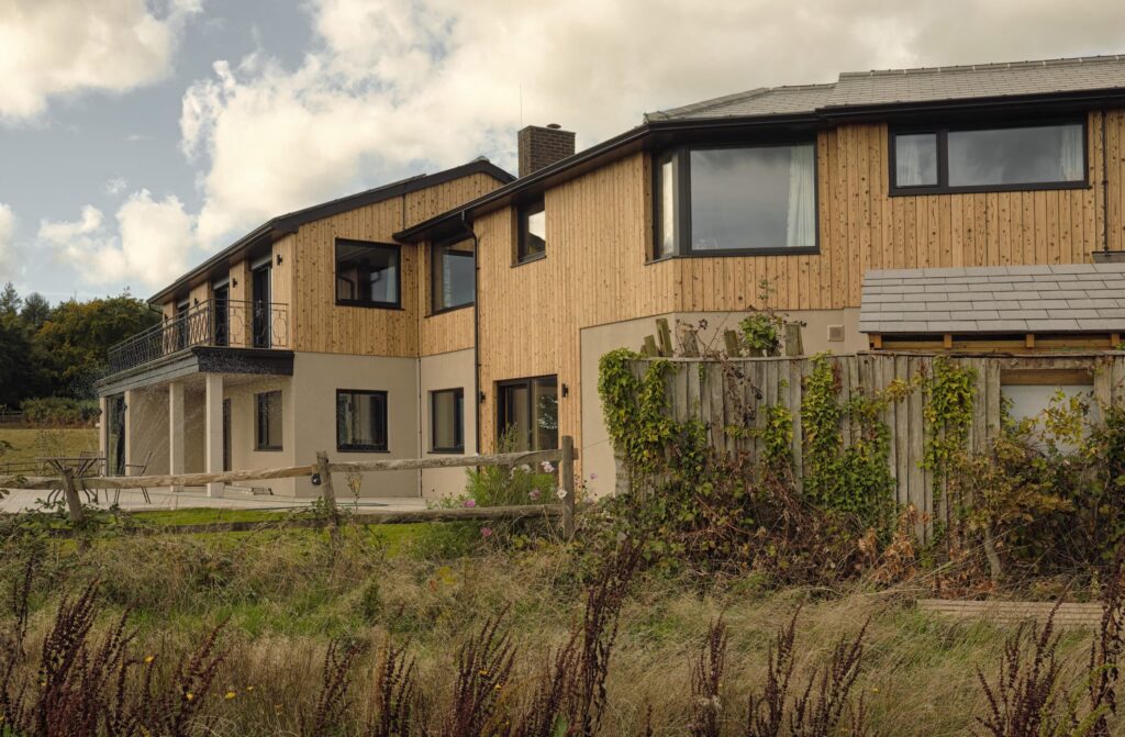 historical farmhouse renovated and clad with Yakisugi wood